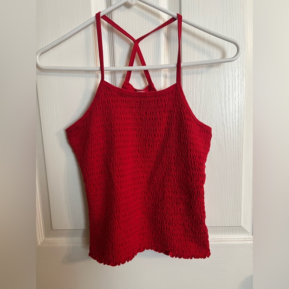 Ribbed Red Cross back tank